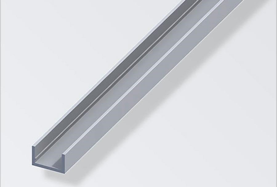 Roliba U-profil 10x16,5 mm alueloxeret - 1 m