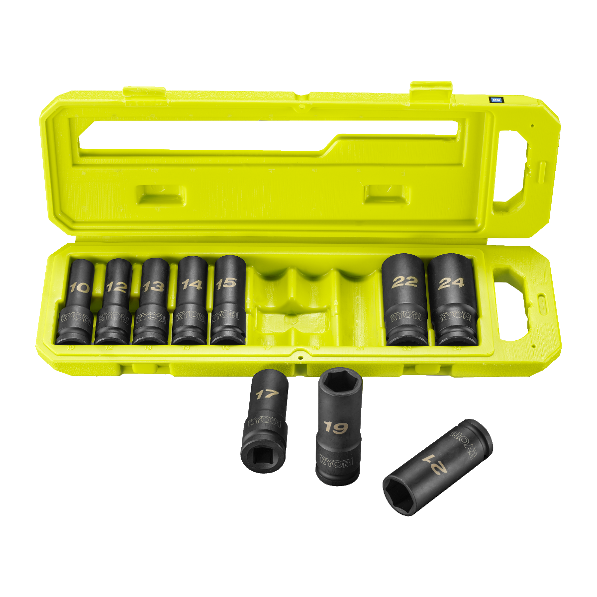 Ryobi RHDIS10PC 1/2" Slagtoppesæt med 10 dele