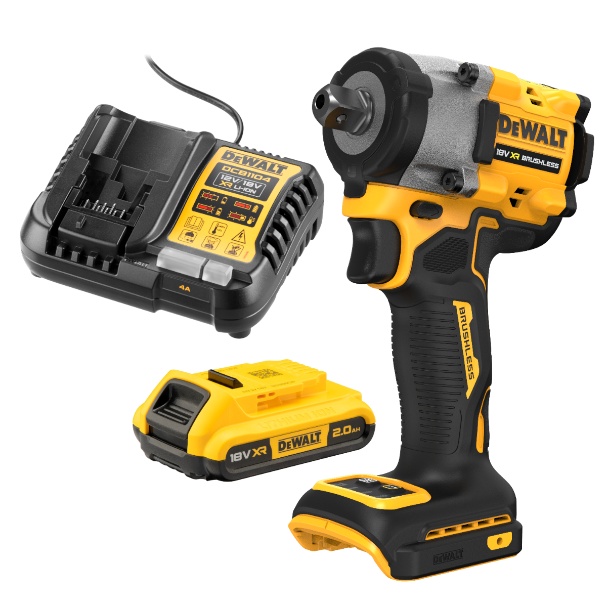 DeWALT DCF922N-XJ 18V XR Slagnøgle med 2,0Ah batteri og lader