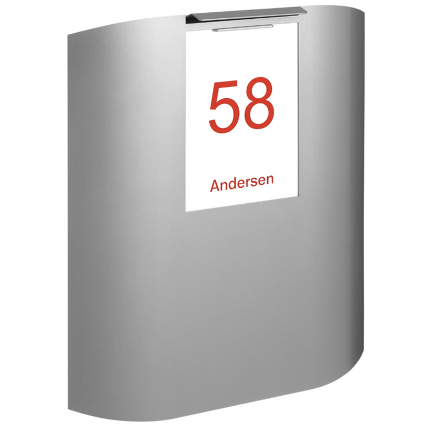 MEFA UFO 650 Postkasse i hvid aluminium