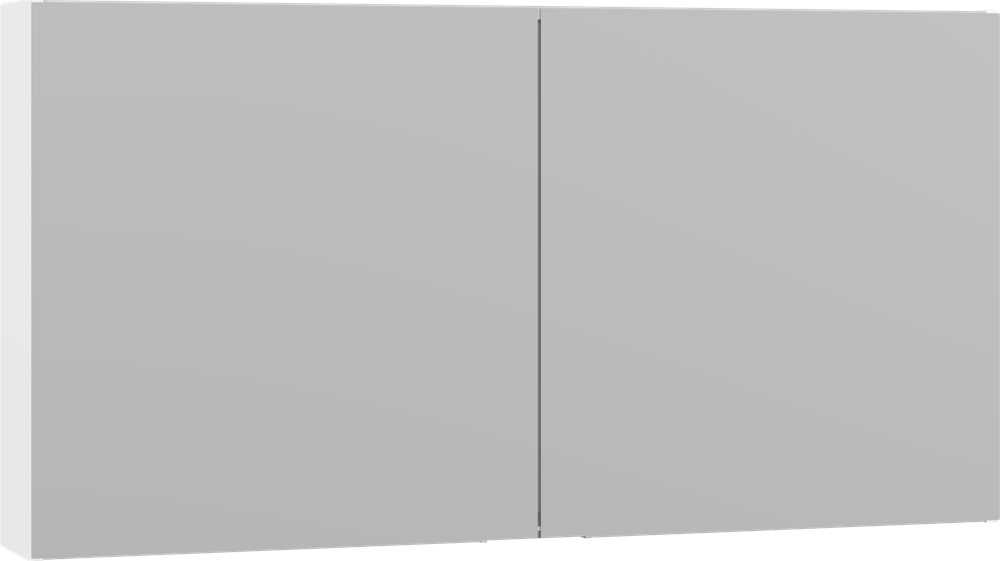 Scanbad Multo+ Select spejlskab 64x120 cm m/2 låger u/lamper - hvid mat