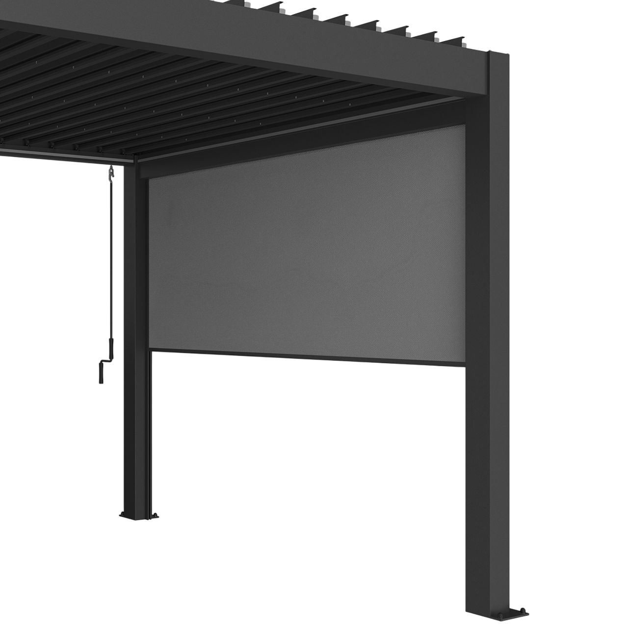Biohort Solskærm med motor i mørkegrå metallic til 3 m pergola