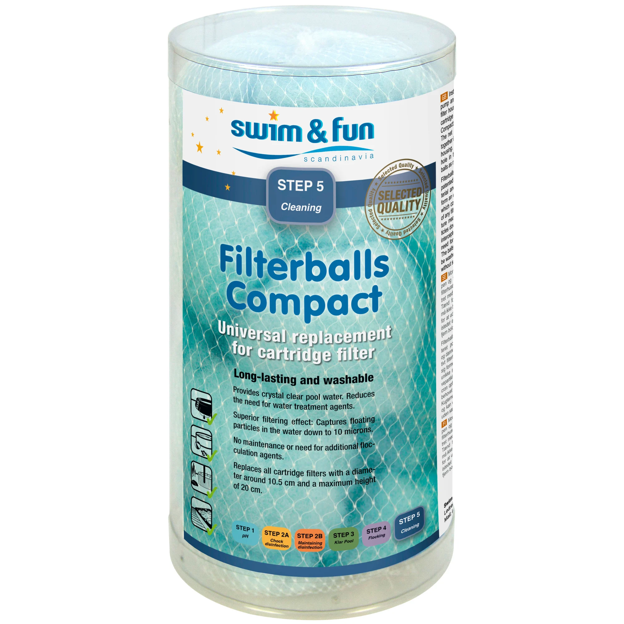 Swin & Fun filterkugler til pool - Genanvendeligt