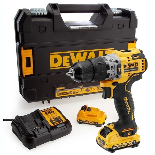 DeWALT DCD706D2-QW 12V XR bore-/skruemaskine inkl. 2 stk batterier