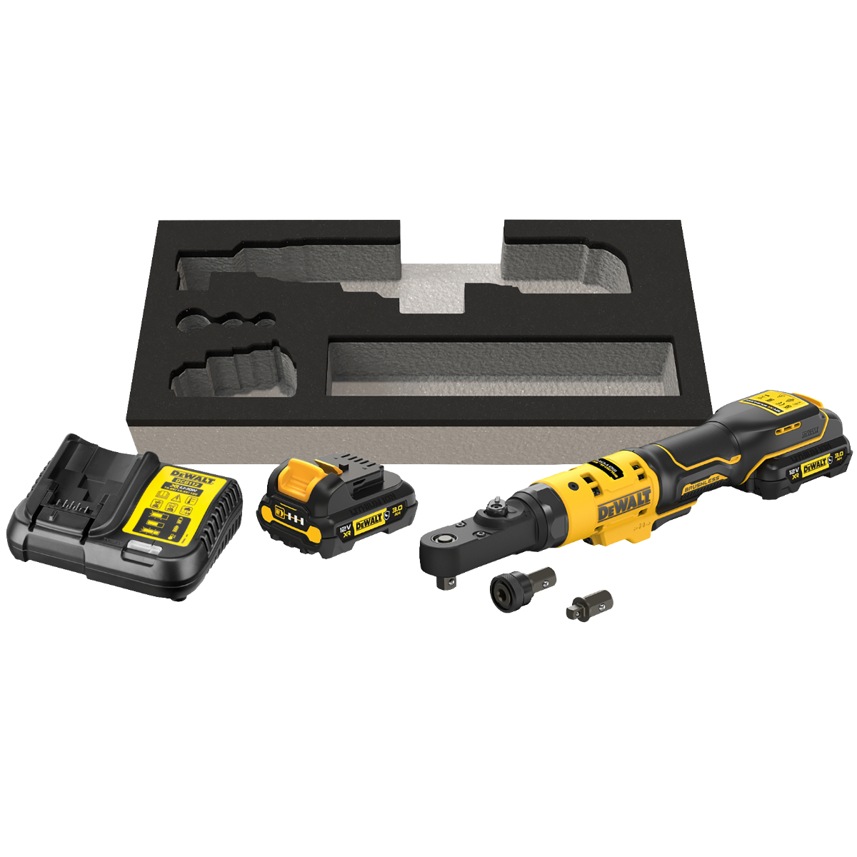 DeWALT DCF500L2G-QW 12V XR Slagnøgle med 2 stk. 3,0Ah batteri og lader