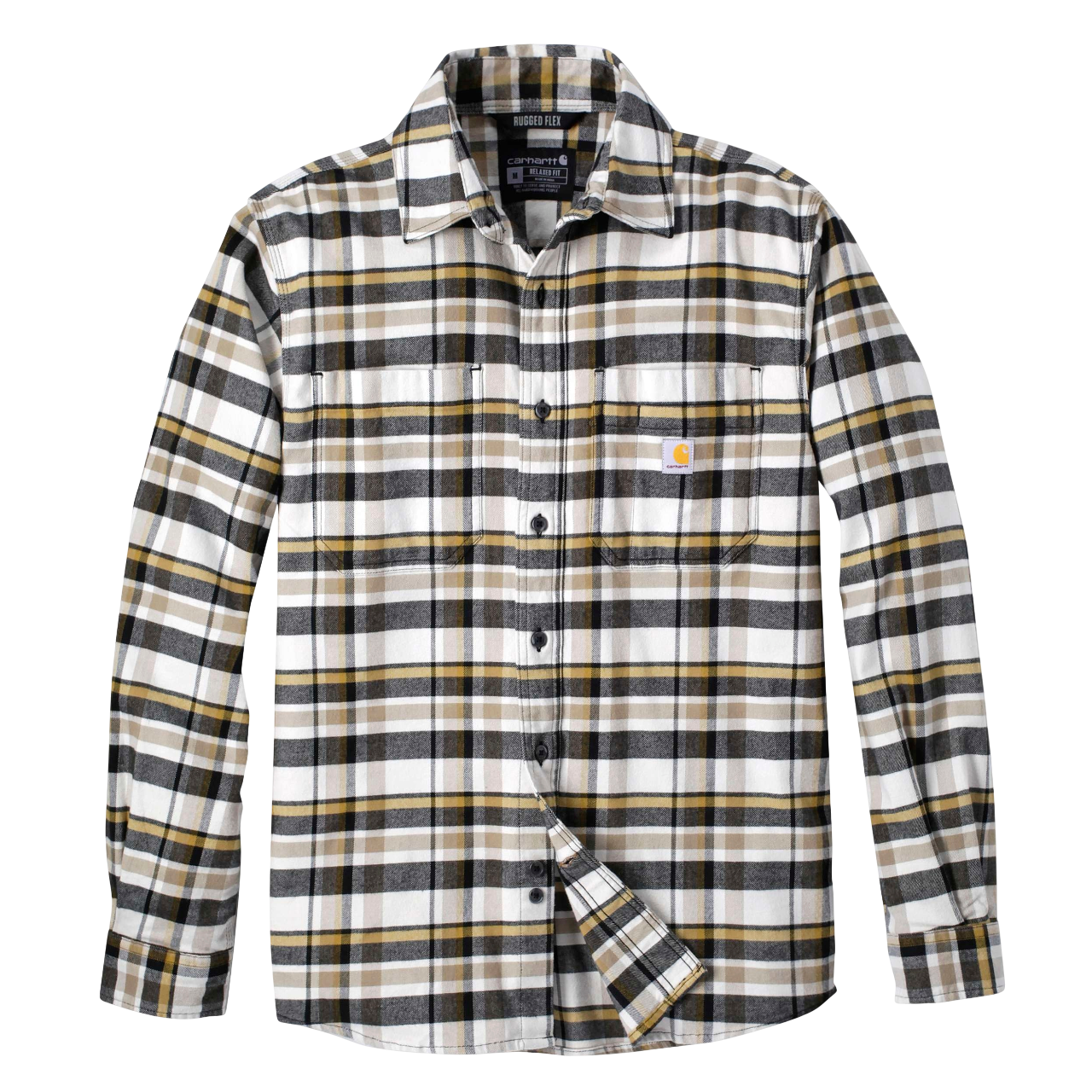 Carhartt 106352 Flannel Skjorte i malt tern med stretch - Str. XL