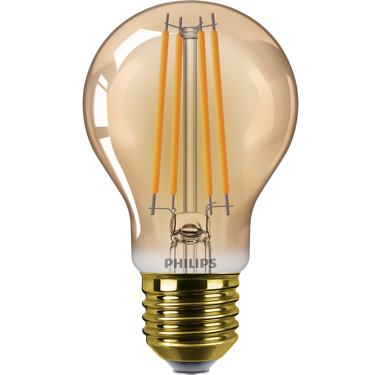 Philips E27 LED Pære A60 1800K 470lm Ravfarvet