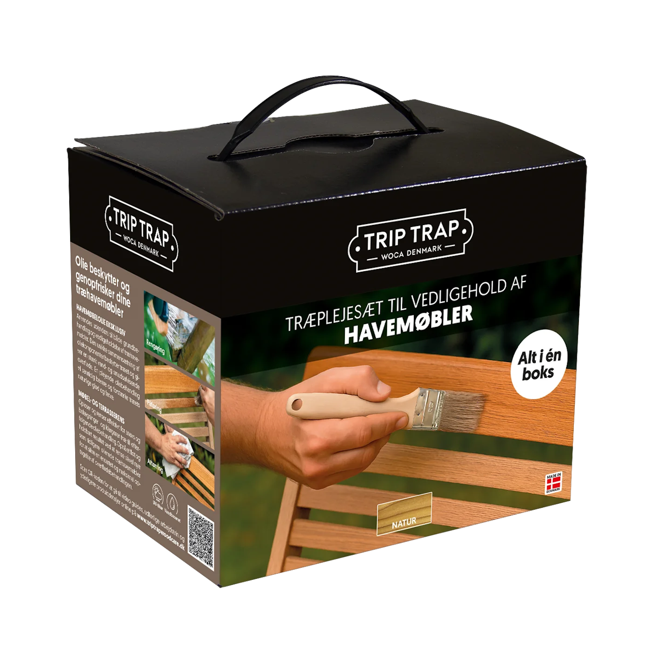 Trip Trap Plejeboks m. havemøbelolie natur