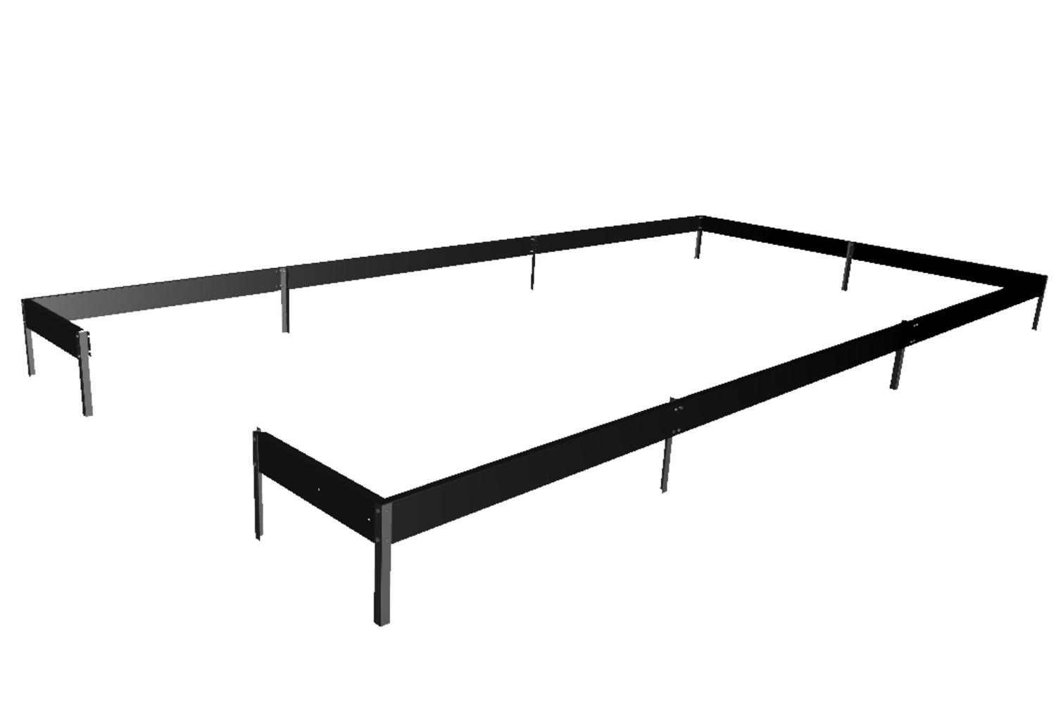 Halls stålfundament til Qube 816 13,0 m2 drivhus