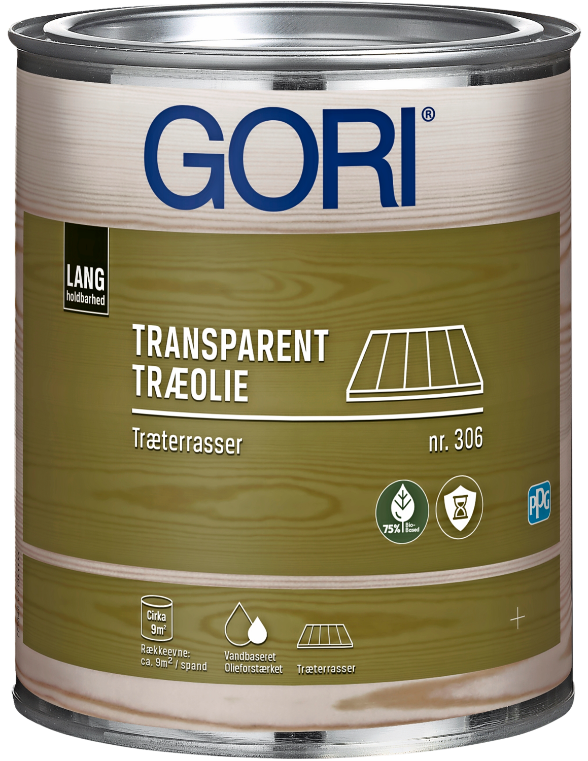 GORI 306 Træterrasseolie farveløs 0,75L