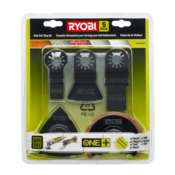 Ryobi RAK05MT Multiværktøjssæt med 5 Dele