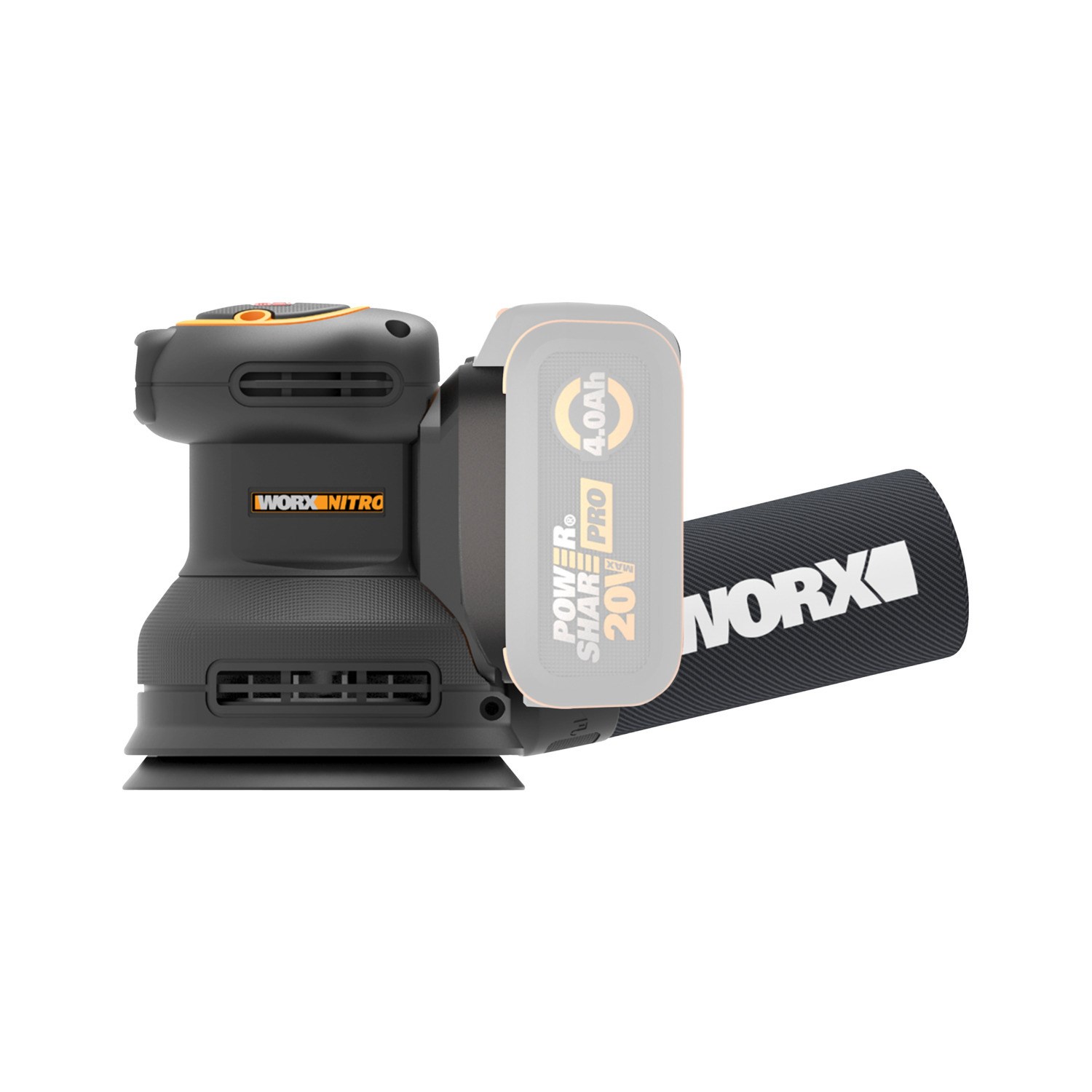 Worx WX823.9 20V PowerShare Nitro Excentersliber – Solo