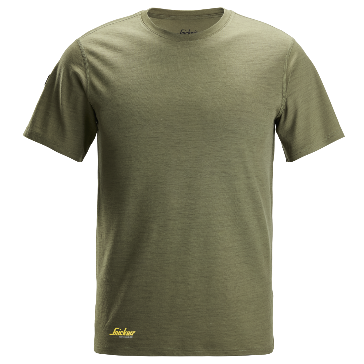 Snickers 2551 T-shirt, uld i khaki grøn - Str. S