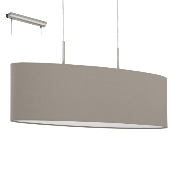 Eglo Pasteri pendel 75 cm i taupe/hvid - 31581
