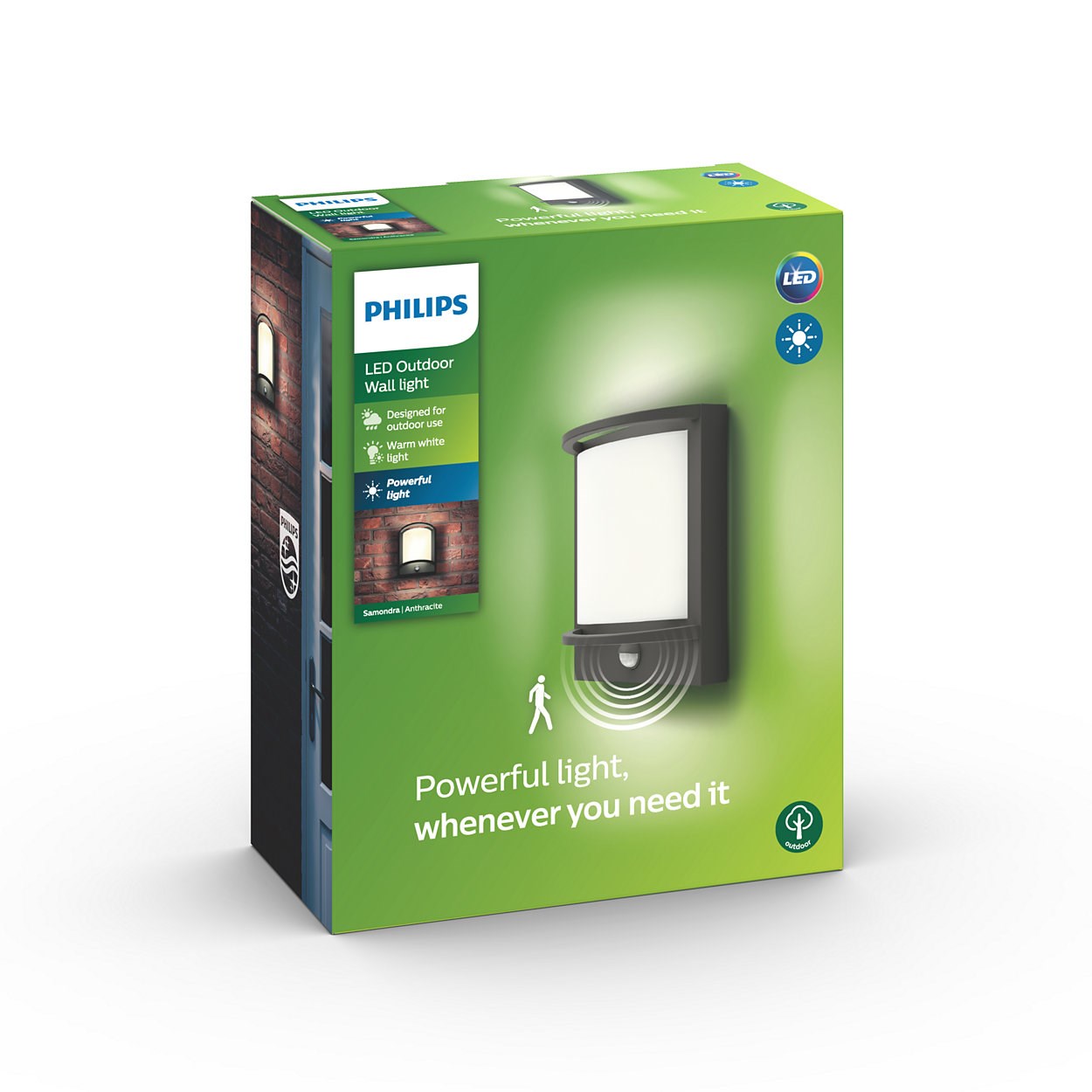 Philips myGarden Samondra udendørs væglampe med sensor- 1739293P0
