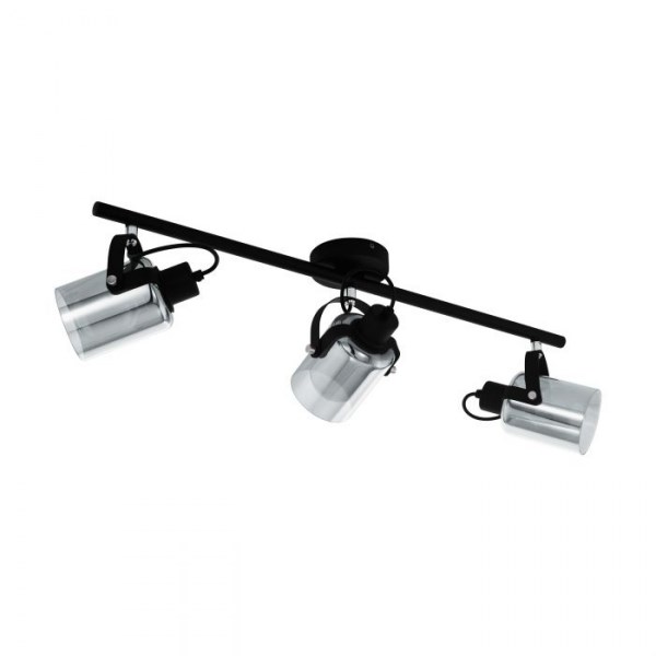 Eglo Berregas 3-spot i sort/krom - 99054