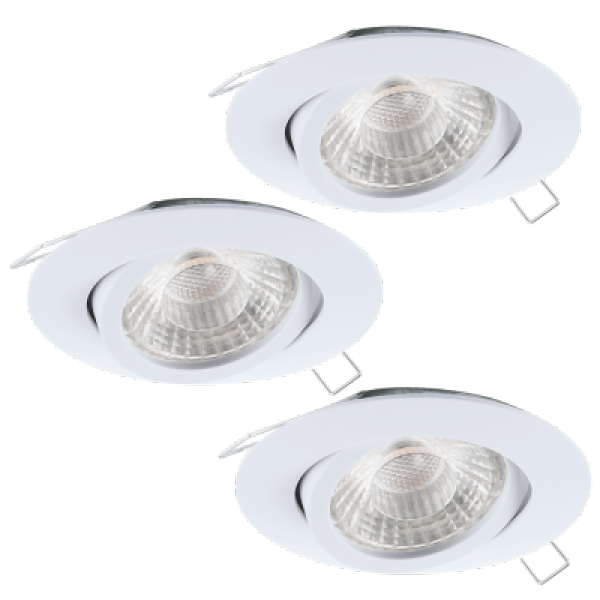 Eglo Tedo 1 LED 3-kit indbygningsspot i hvid - 95357
