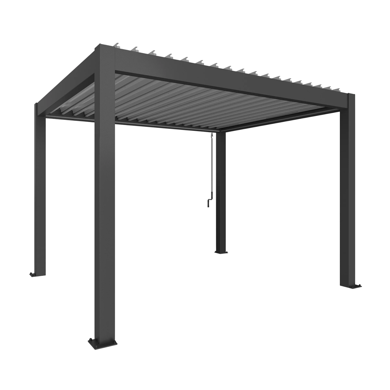 Biohort Str. 3×3,5 Pergola i mørkegrå metallic/sølv metallic