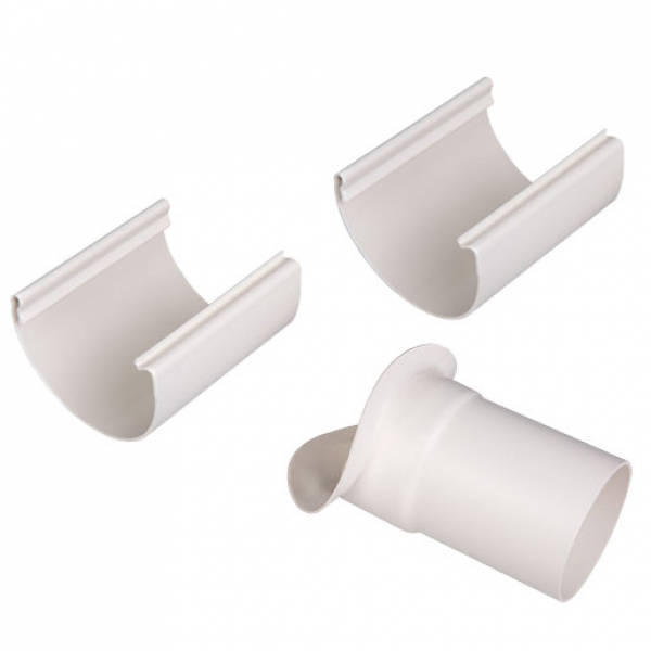 Plastmo plast justerbar tudstykke nr. 12 - 75 mm i hvid