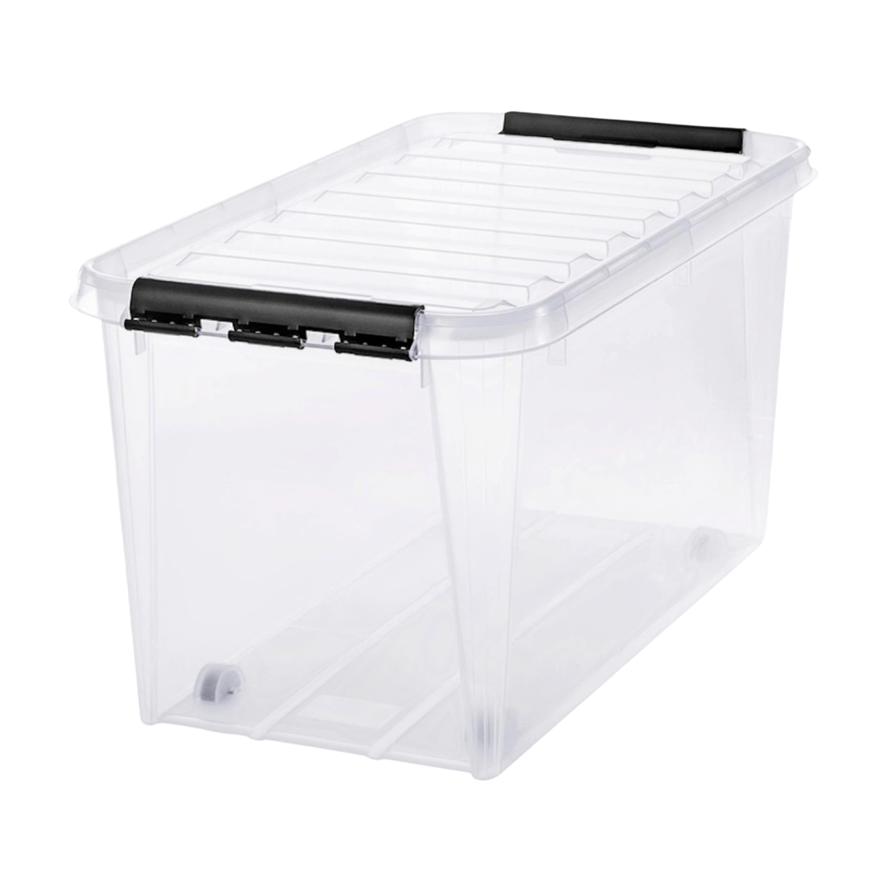 SmartStore Classic 70 L Opbevaringskasse med låg og hjul i transparent
