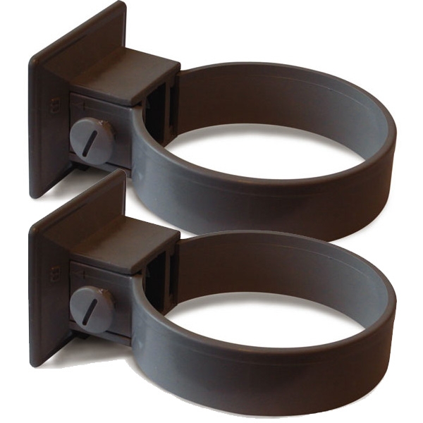 Plastmo plastrørholder 75 mm i grafit - 2 stk