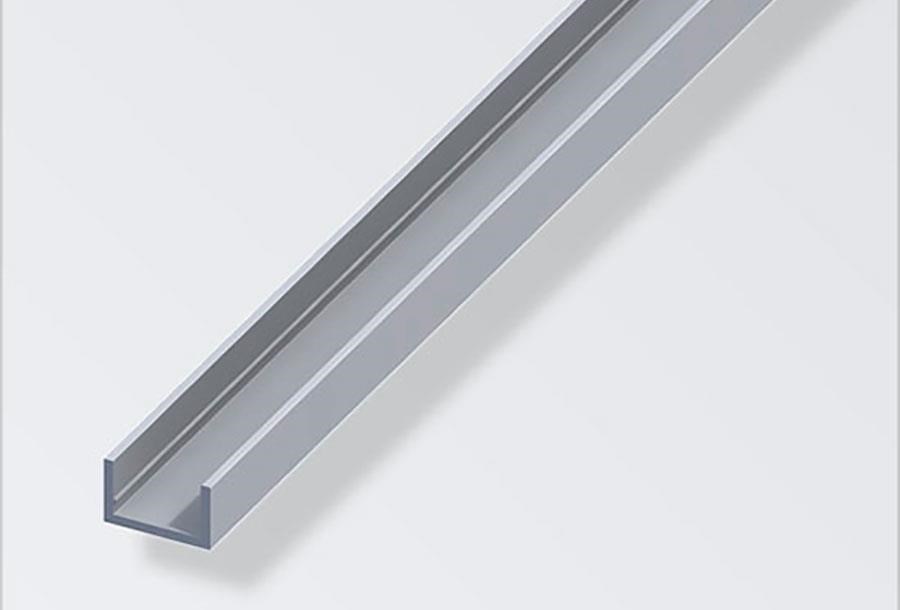 Roliba U-profil 10x11,5 mm alueloxeret - 1 m