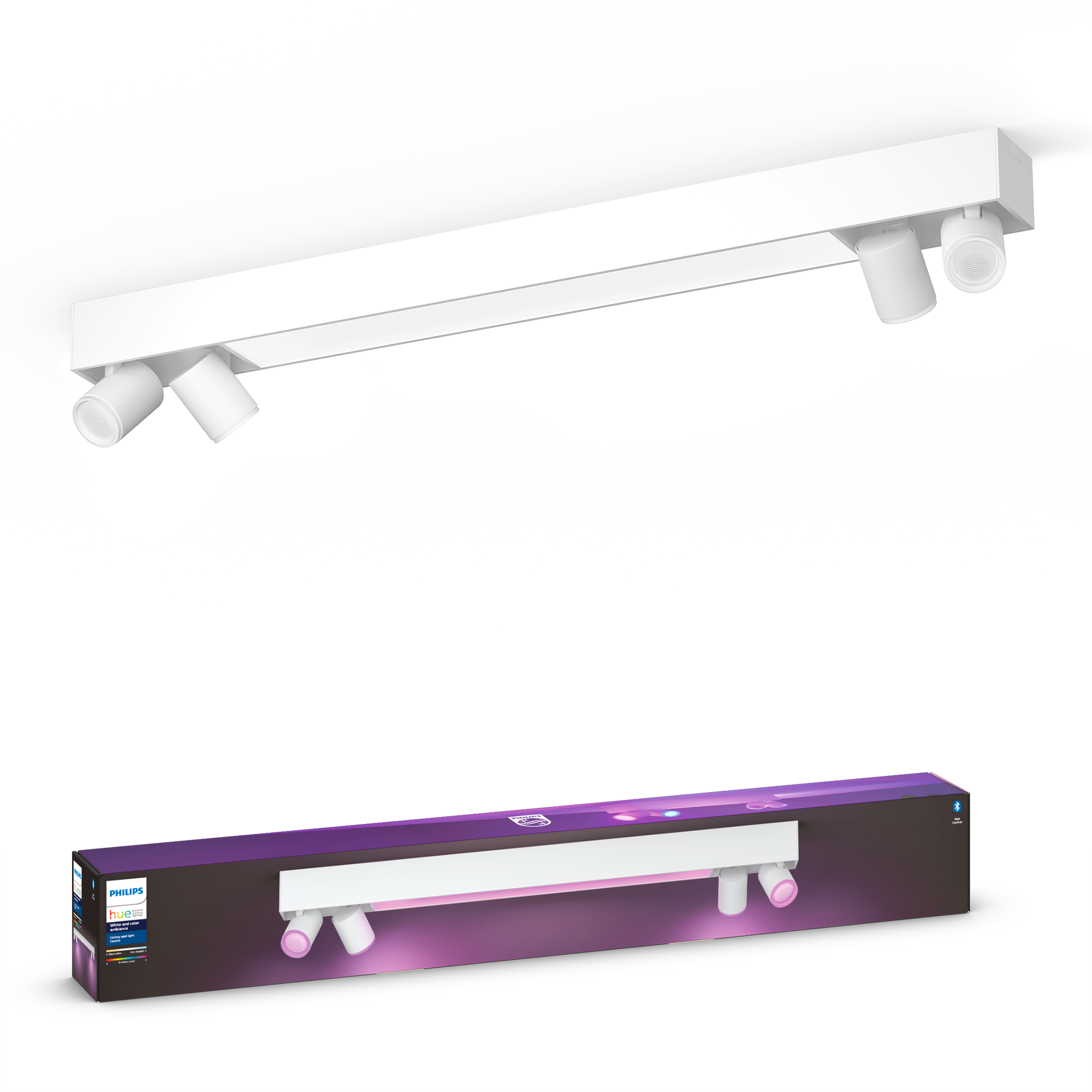 Philips Hue Centris WCA BT Loftslampe med 4 spots i hvid