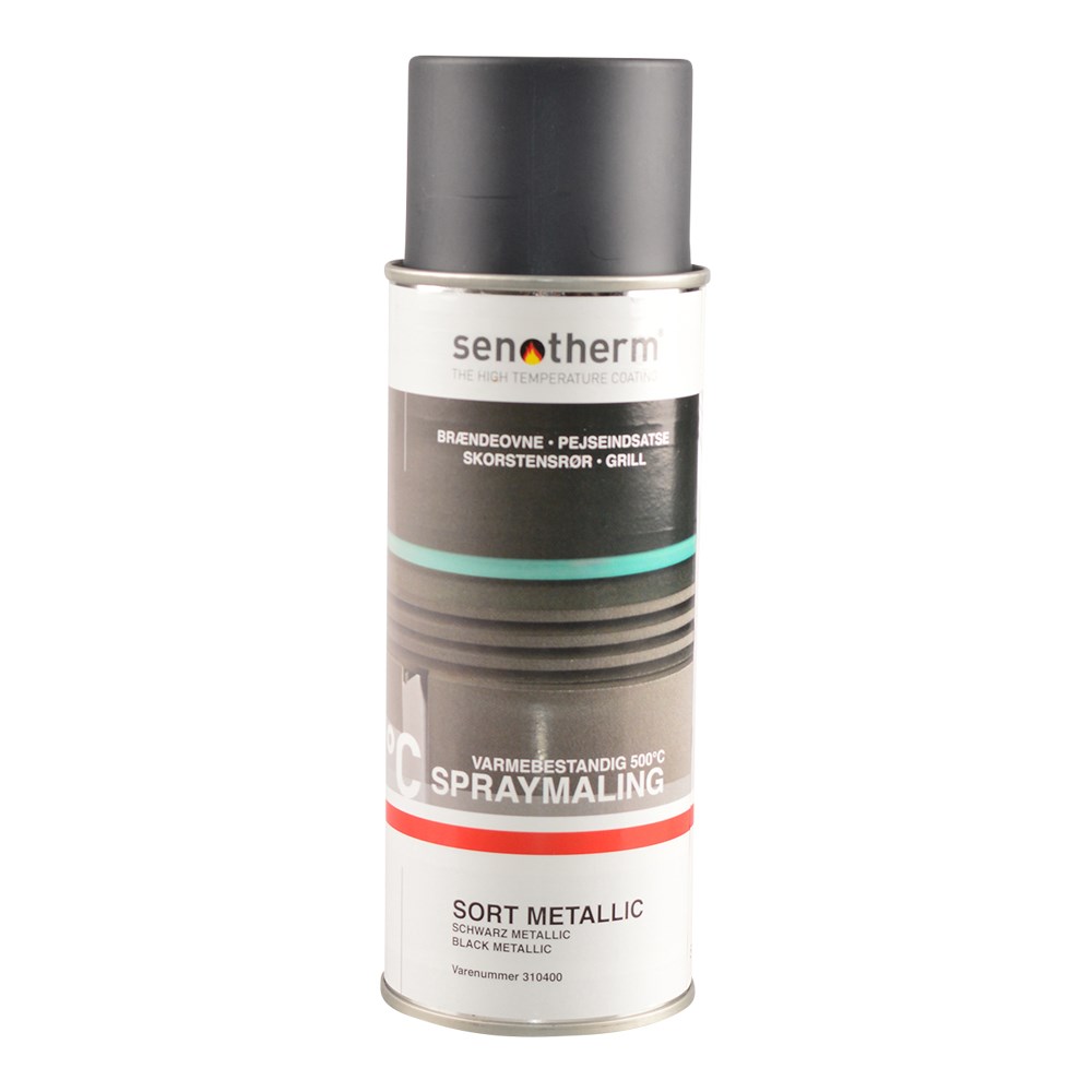 Varde varmefast spraymaling Senotherm sort metallic 400ml