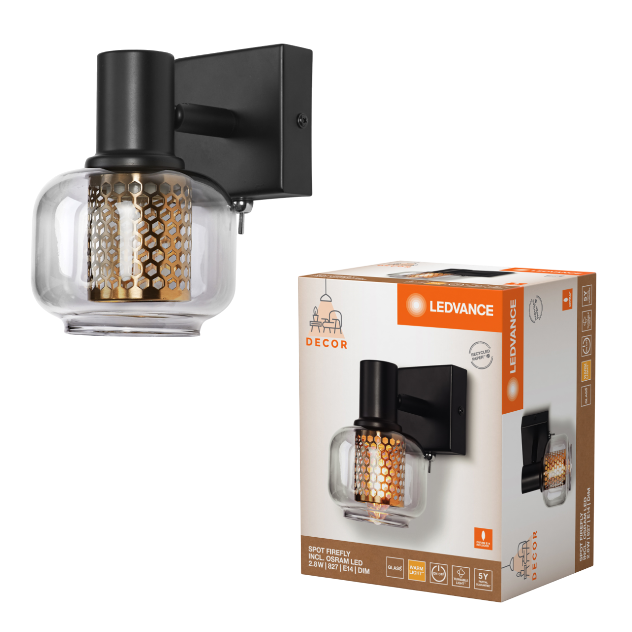 LEDVANCE Decor Spot Firefly Spotlampe i sort