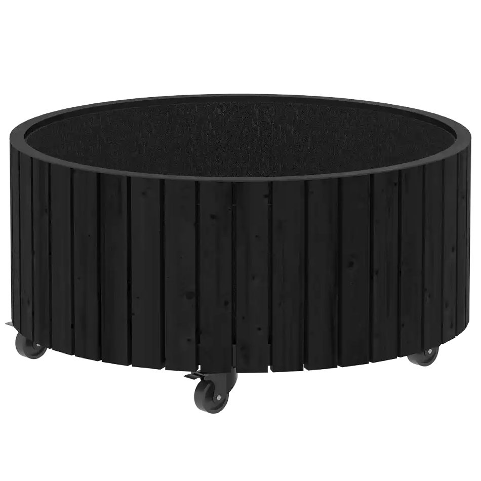 Plus Circle Plantekasse Ø70/35 cm i sort RAL 9005