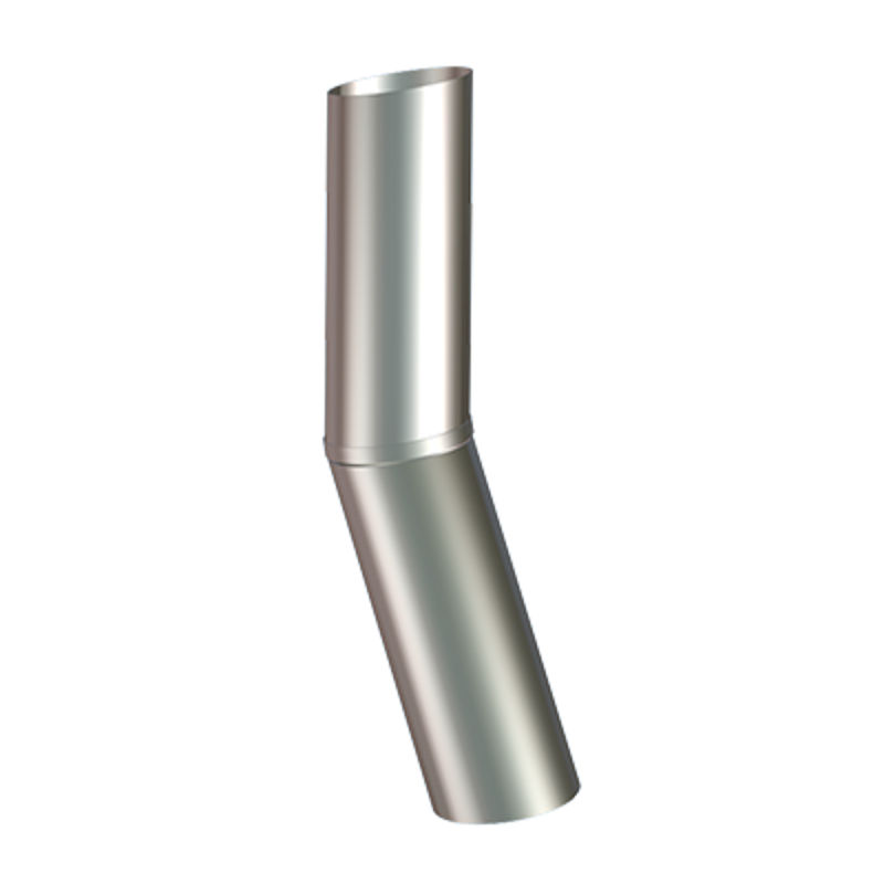 Lindab BUTKD Skydestykke, skrå Ø75 mm i stålmetallic