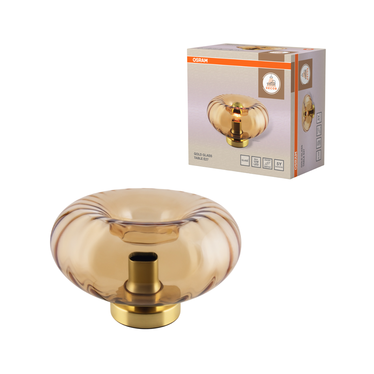 Osram Decor Gold Glass Bordlampe i guld
