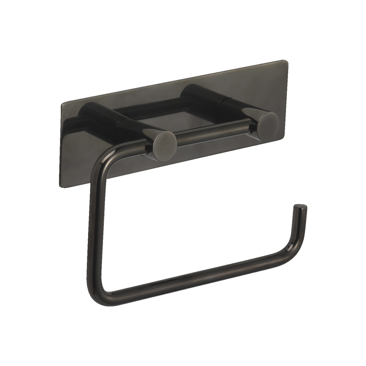 Saniscan IH30210 Interio Home Toiletpapirholder med bagplade i sort krom