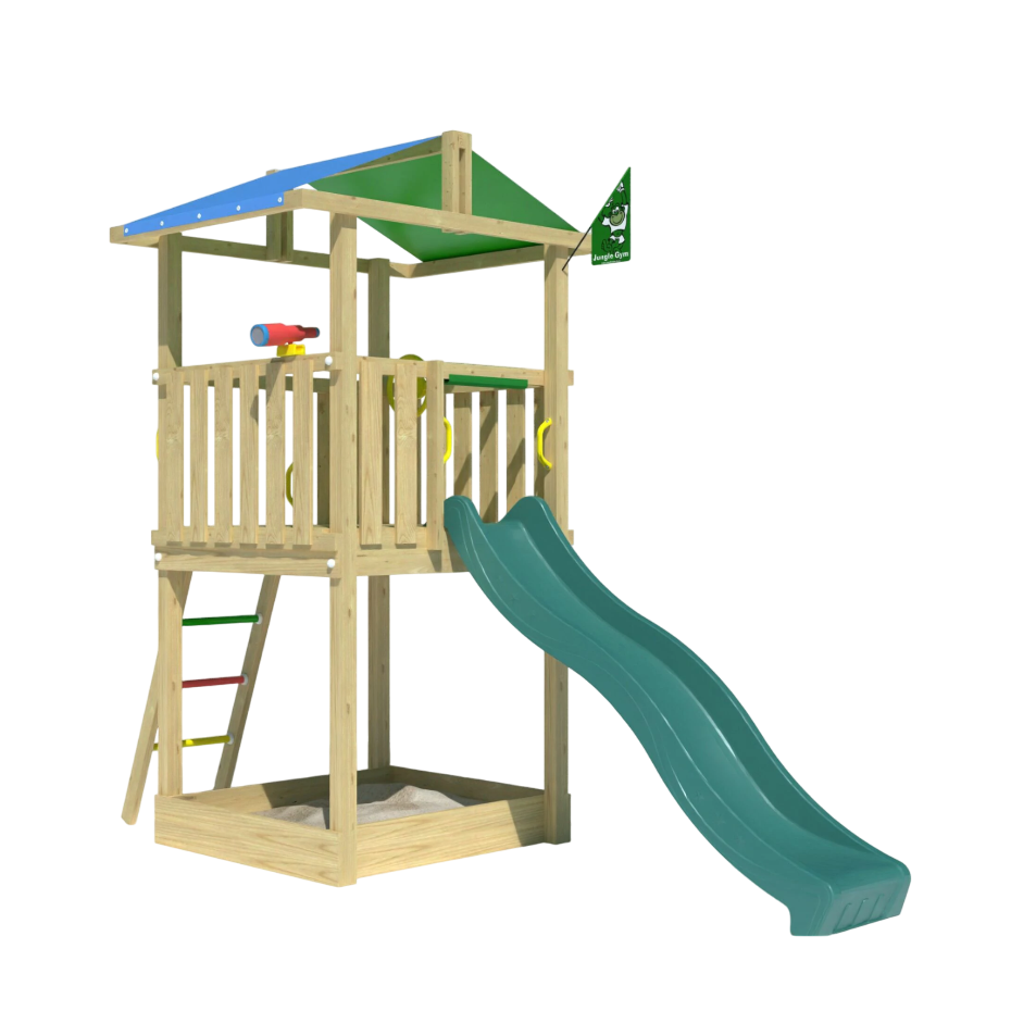 Jungle Gym Hut Legetårn inkl. rød rutschebane