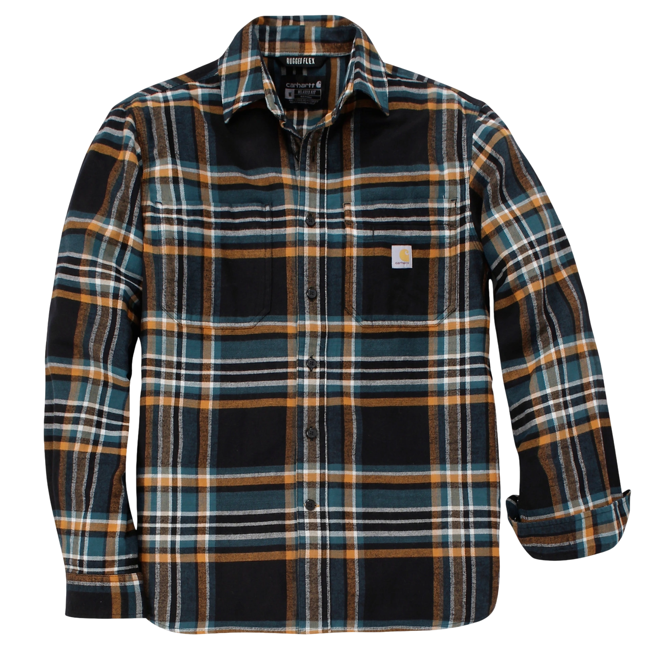 Carhartt 107010N04 Flannel Skjorte i sort - Str. S