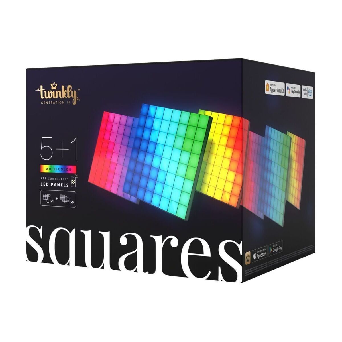 Twinkly Squares LED lyspanel 5+1