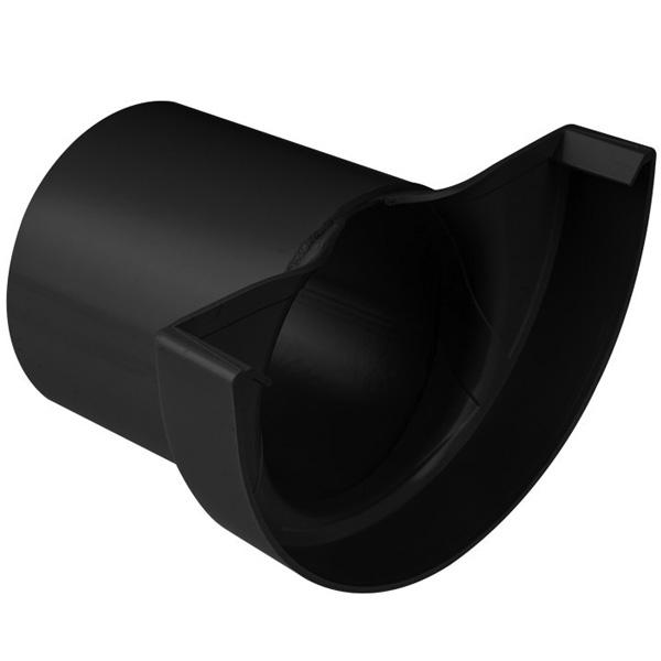 Plastmo plast endebund med tud nr. 11 - 75 mm i sort
