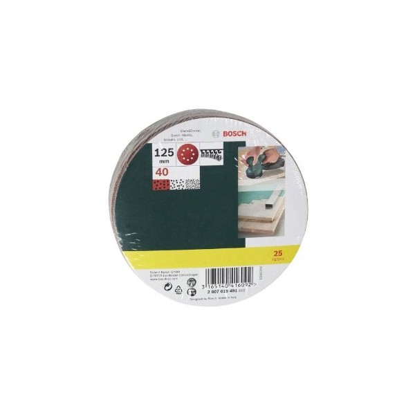 Bosch Slibeblade Excentersliber 125 mm K60 - 25 stk.