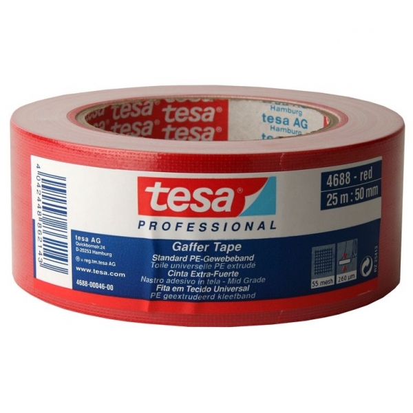 Tesa 4688 Gaffatape Rød