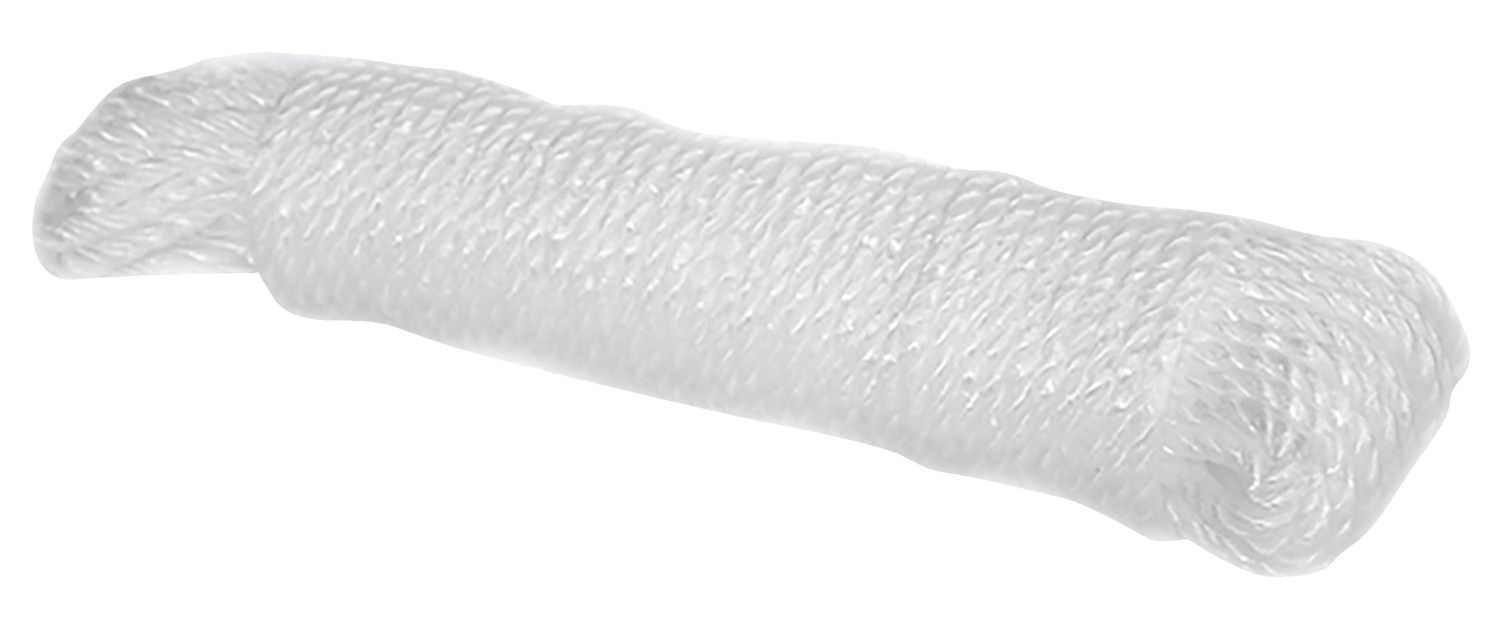 Roliba Tøjsnor Poly hvid 3-slået 4mm x 20 m