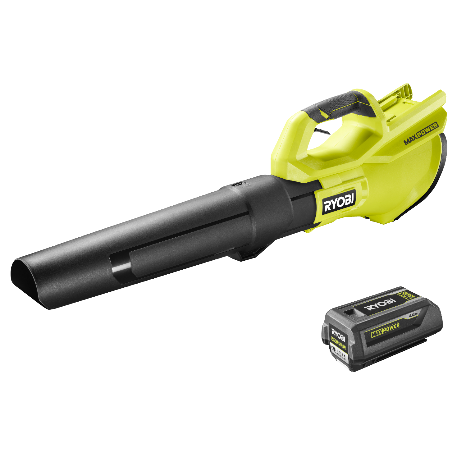 Ryobi RY36BLB-140 MAX POWER 36V Løvblæser med 4,0Ah batteri og lader